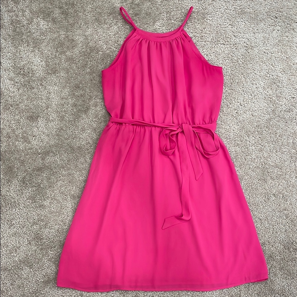 LOFT Pink Halter Mini Sundress for Weddings